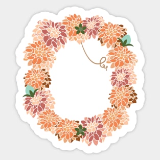 Letter O Floral Sticker